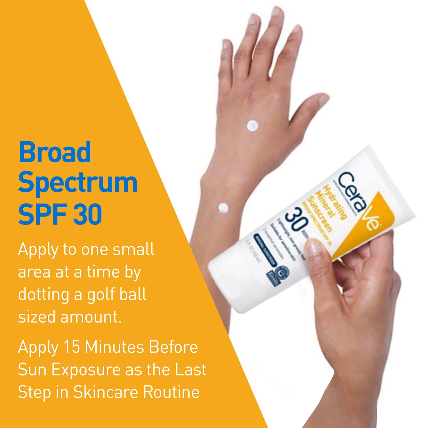 CeraVe Hydrating Mineral Sunscreen SPF 30 with Hyaluronic Acid, 5oz