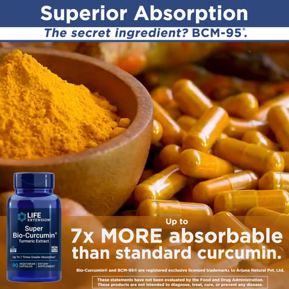 Life Extension Super Bio-Curcumin Turmeric Extract 400mg, 90 Veg Capsules