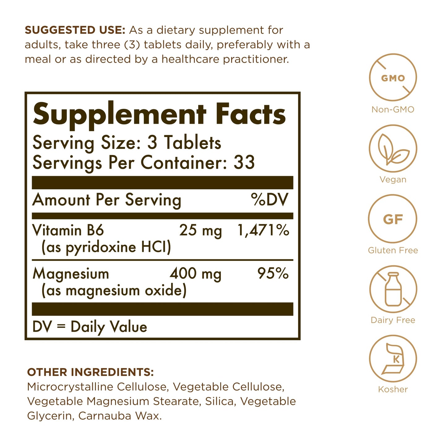 Magnesium Solgar 100 Tabs