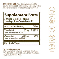 Magnesium Solgar 100 Tabs