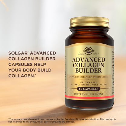 Solgar Advanced Collagen Builder with Vitamin C, Ovoderm, Coenzyme Q10 & Silica - 60 Capsules - Helps Your Body Build Collagen - 30 Servings