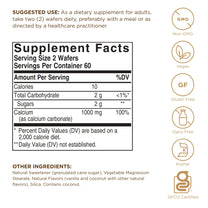 Solgar Chewable Calcium 500 mg - 120 Wafers, Pack of 3 - Promotes Musculoskeletal Health - Non-GMO, Vegan, Gluten, Wheat & Dairy Free, Kosher - 180 Total Servings