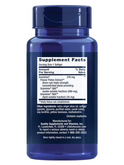 Life Extension Triple Strength ProstaPollen, 30 Softgels