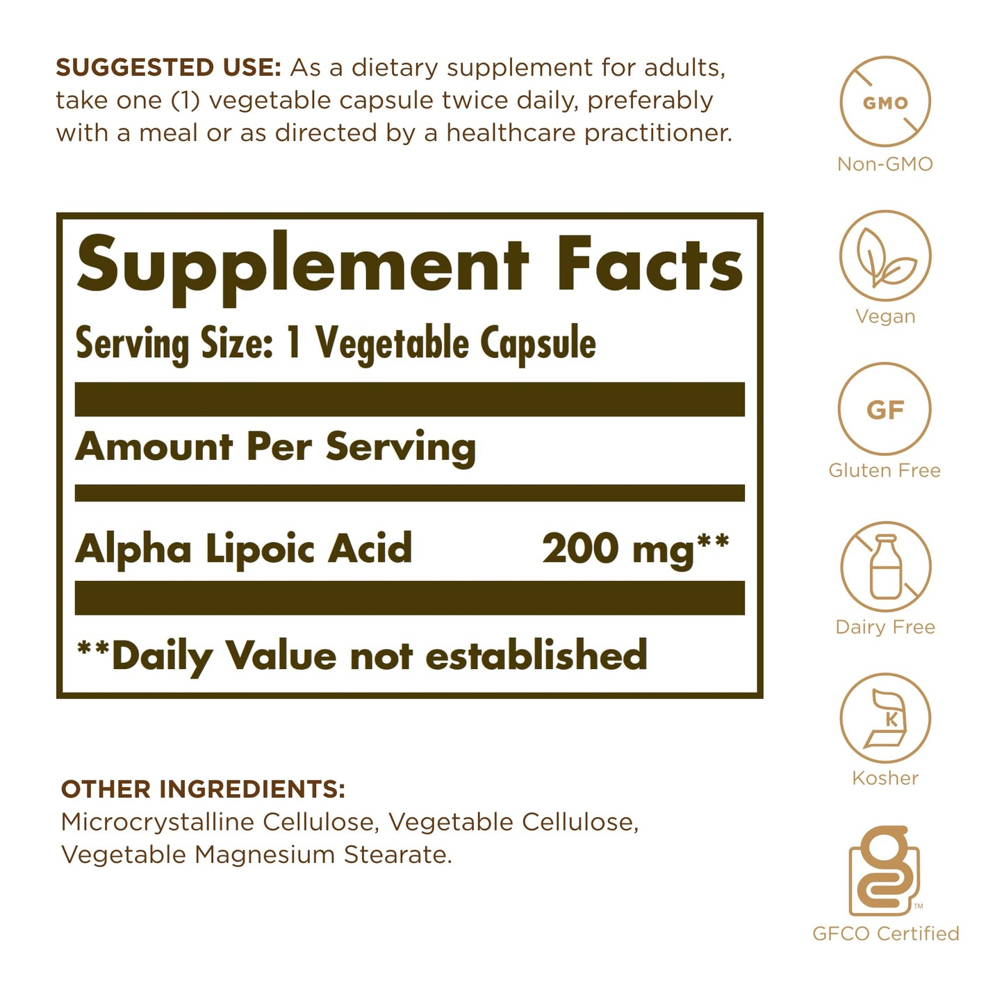 Solgar Alpha Lipoic Acid 200 mg, 50 Vegetable Capsules (Pack of 3) - Antioxidant Support - Helps to Recycle Glutathione, Vitamin C & E, CoQ-10 - Non-GMO, Vegan, Gluten Free, Dairy Free, Kosher - 150 Total Servings