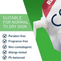 CeraVe Hydrating Cream To Foam Cleanser, Face Wash for Dry Skin,16oz Refill