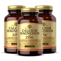 Solgar Calcium Magnesium Plus Zinc, 100 Tablets (Pack of 3) - Promotes Healthy Bones and Teeth - Supports Nerve & Muscle Function - Non-GMO, Vegan, Gluten Free, Dairy Free, Kosher - 100 Total Servings