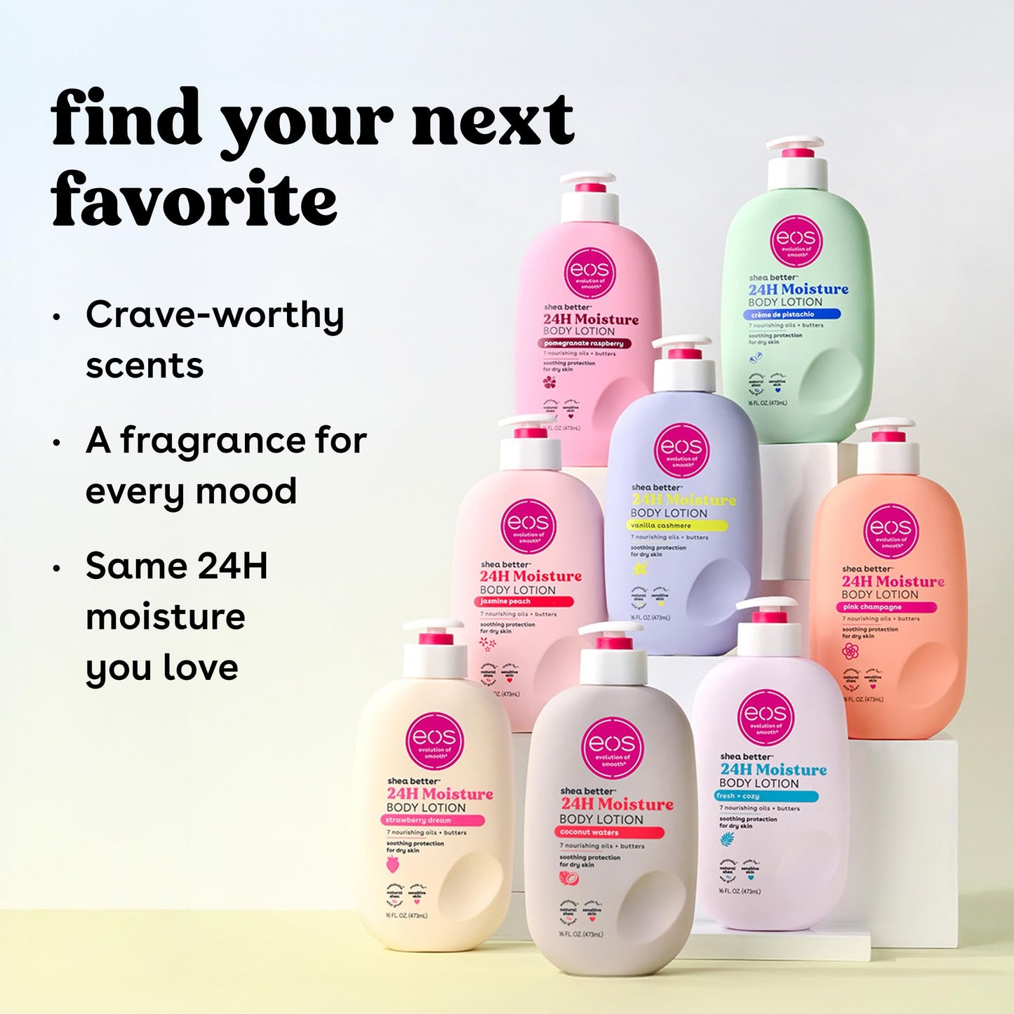 eos Shea Better 24H Moisture Body Lotion- Pomegranate Raspberry, 16 fl oz
