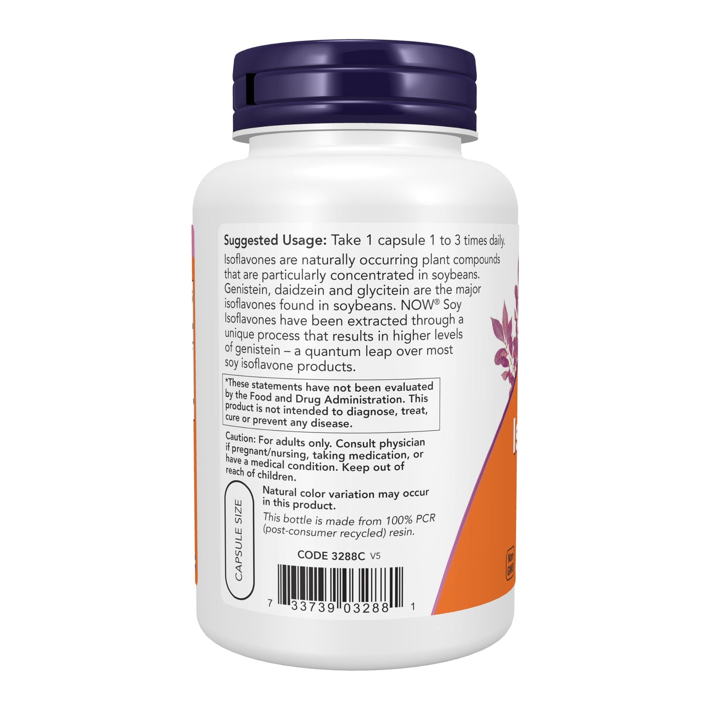NOW Foods Supplements, Soy Isoflavones, 60 mg (Plant Compounds Particularly Concentrated in Soybeans, like Genistein, Daidzein and Glycitein), 120 Veg Capsules