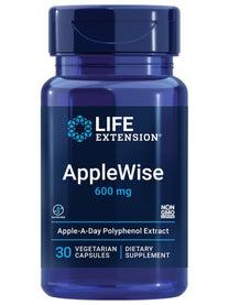 Life Extension AppleWise, Apple polyphenol Extract for Heart, Cellular and Colon Health, Gluten Free, Non-GMO, Vegetarian, 30 Capsules