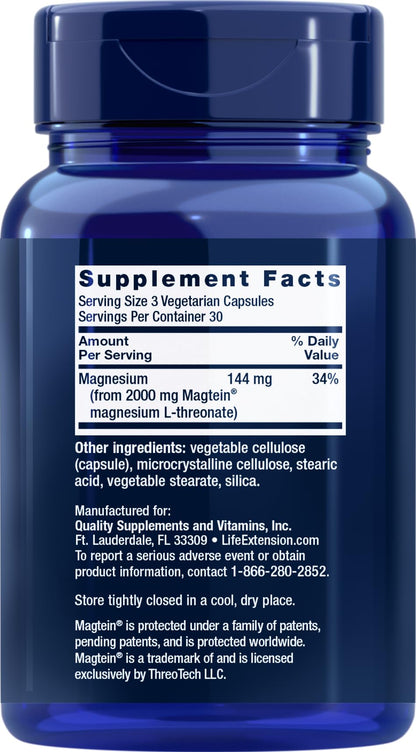 Life Extension Neuro-mag Magnesium L-threonate, 90 Count (Pack of 2)
