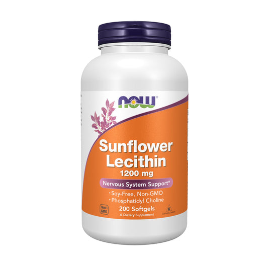 Now, Supplements, Sunflower Lecithin 1200 mg with Phosphatidyl Choline, 200 Count