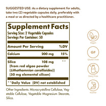 Solgar Oceanic Silica from Red Algae 25 mg, 100 Vegetable Capsules