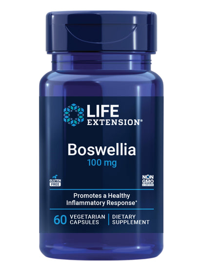 Life Extension Boswellia, standardized Boswellia serrata Extract, Promotes Joint, Cell & arterial Health, Gluten-Free, Non-GMO, Vegetarian, 60 Capsules