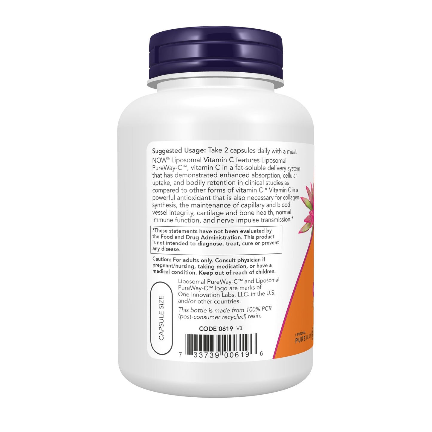 NOW Supplements, Liposomal Vitamin C, Immune & Collagen Support, 120 Veg Capsules