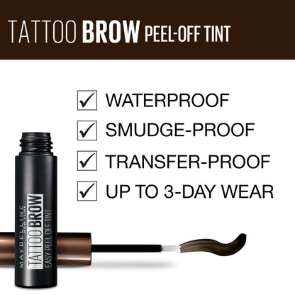 Maybelline New York Brow Tattoo Longlasting Tint, Dark Brown, 4.9 ml
