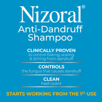 Nizoral Anti-Dandruff Shampoo with 1% Ketoconazole, Fresh Scent, 14 Fl Oz