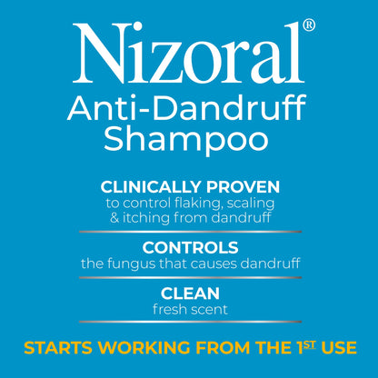 Nizoral Anti-Dandruff Shampoo with 1% Ketoconazole, Fresh Scent, 21 Fl Oz (Pack of 3)