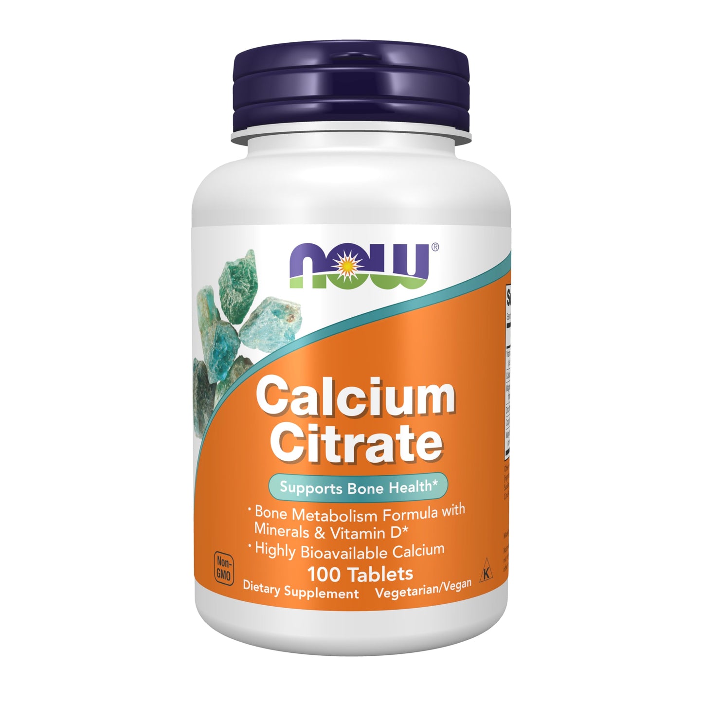 NOW Supplements, Calcium Citrate with Vitamin D, Magnesium, Zinc, Copper, and Manganese, 100 Tablets