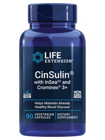 Life Extension CinSulin with InSea2 and Crominex 3+, 90 Capsules