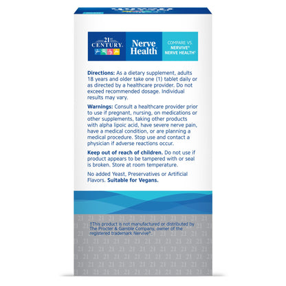 21st Century Nerve Health, Alpha Lipoic Acid 300mg with B Vitamins, 30ct