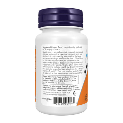 NOW FOODS Glutathione 250, 60 CT