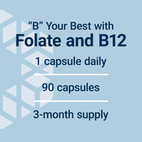 Life Extension BioActive Folate & Vitamin B12, Promotes Heart, Brain & GI Tract Health, Non-GMO, Gluten-Free, Vegetarian, 90 Capsules