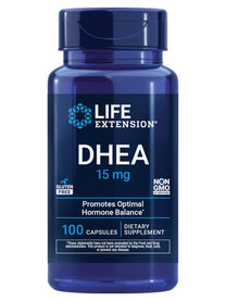 Life Extension DHEA 15 mg – Hormone Balance Supplement, Memory, Muscle Mass and Bone Density Support, Healthy Sex Drive, Gluten-Free, Non-GMO, 100 Capsules
