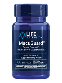 Life Extension MacuGuard Ocular Support with Saffron & Astaxanthin – Eye Health Supplement for Healthy Vision – with Lutein, zeaxanthin, Meso-zeaxanthin – Gluten-Free, Non-GMO – 60 softgels