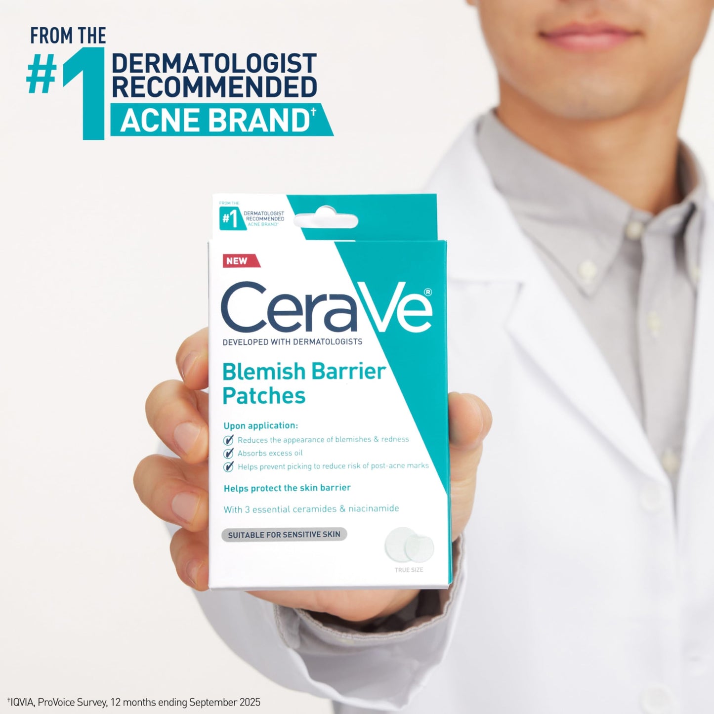 CeraVe Hydrocolloid Pimple Patches with Niacinamide, Ultra-Thin, 22ct