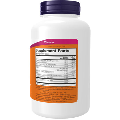NOW Foods Supplements, Vitamin B-50 mg, Energy Production*, Nervous System Health*, 250 Tablets
