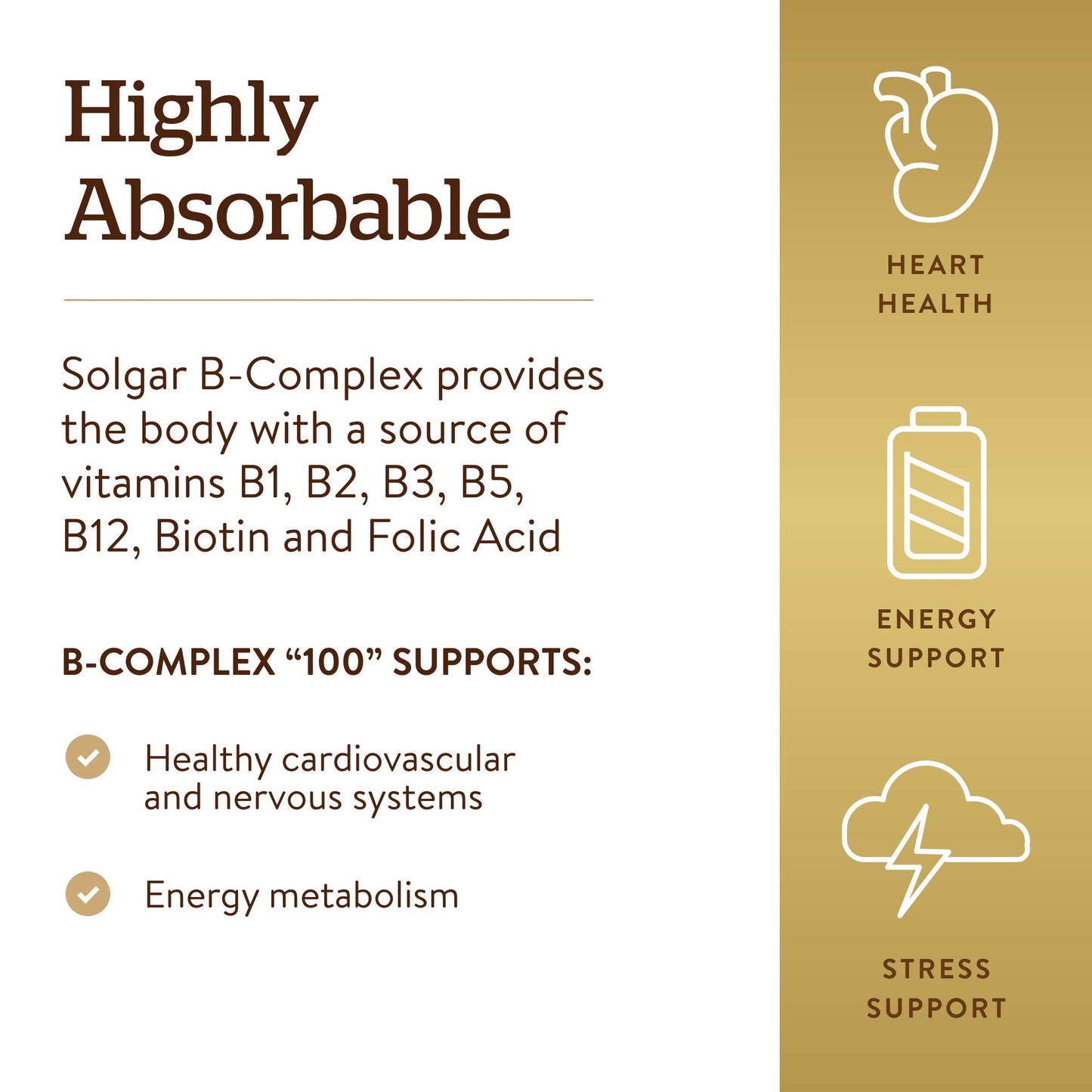 Solgar B-Complex 50", 100 Vegetable Capsules - Energy Metabolism