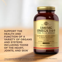 Solgar 1300 mg Omega 3-6-9, 120 Softgels (Pack of 3) - Fish Oil Supplement - Support for Joint & Skin Health - Includes Flaxseed & Borage - Contains EPA & DHA Omega 3 Fatty Acids - 120 Total Servings