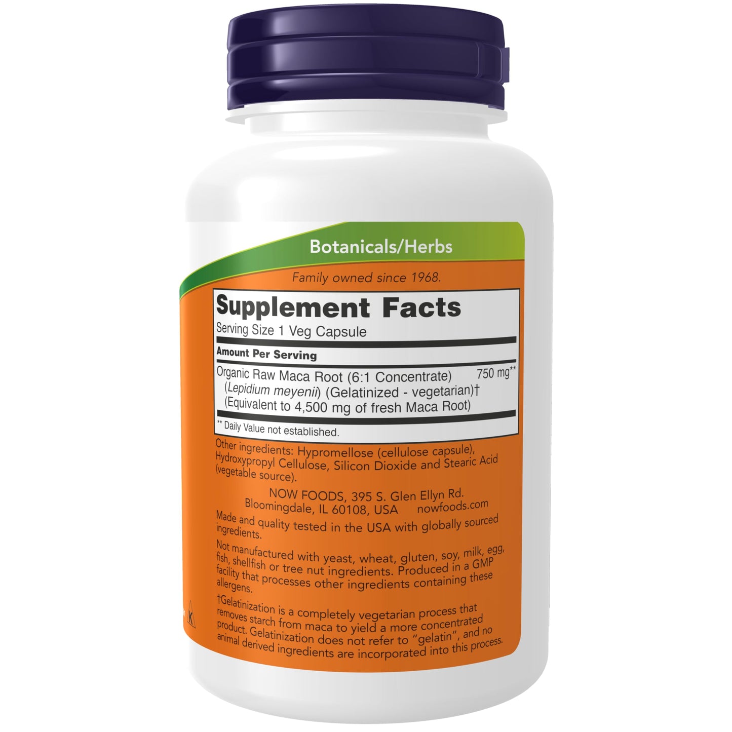 NOW Foods Supplements, Maca (Lepidium meyenii) 750 mg Raw, Reproductive Health*, 90 Veg Capsules