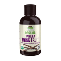 NOW Foods, Organic Liquid Monk Fruit, Vanilla, Zero-Calorie Sweetener, 1.8-Ounce