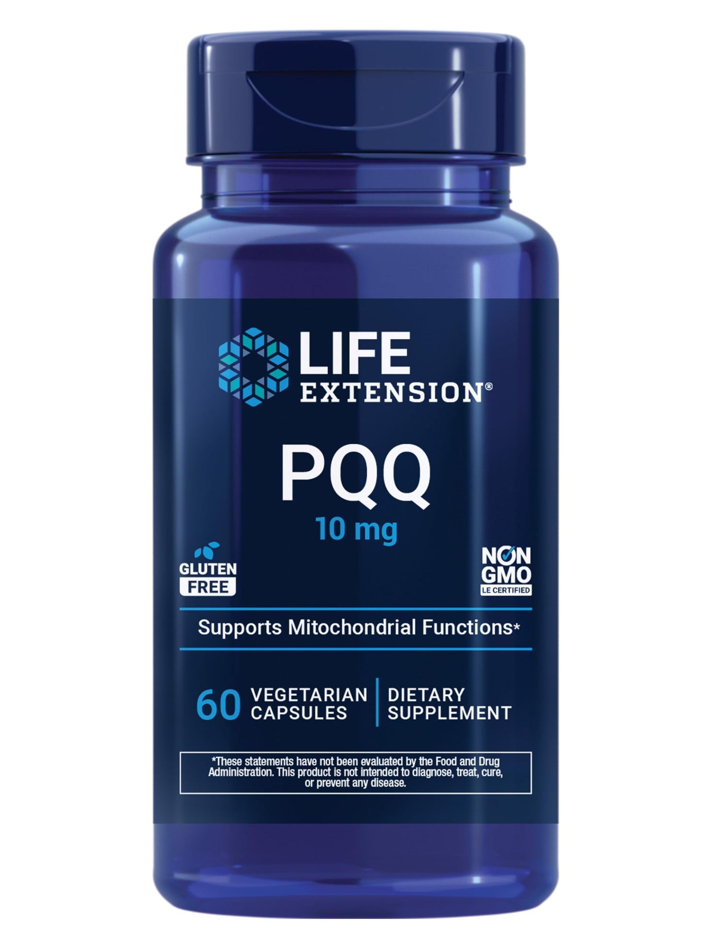 Life Extension PQQ Caps, Pyrroloquinoline Quinone, 10 mg, 60 Capsules