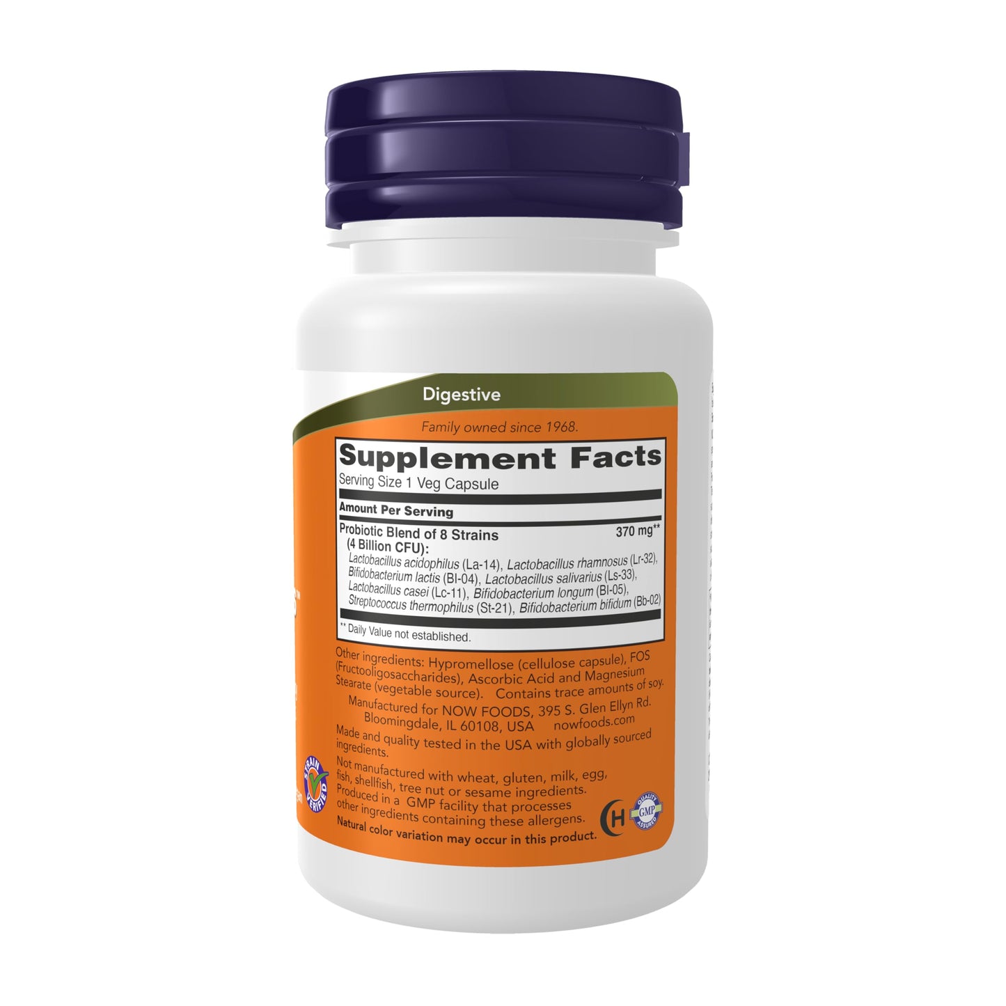 NOW Foods Supplements, Gr8-Dophilus™with 8 Strains & 4 Billion Potency, Shelf Stable, 60 Veg Capsules