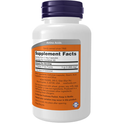 NOW Supplements, L-Proline 500 mg, Collagen Production*, Structural Support*, 120 Veg Capsules