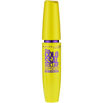 Maybelline Volum' Express The Colossal Waterproof Mascara, Volumizing, Thickening, Clump-Free Make Up Formula, Classic Black, 1 Count