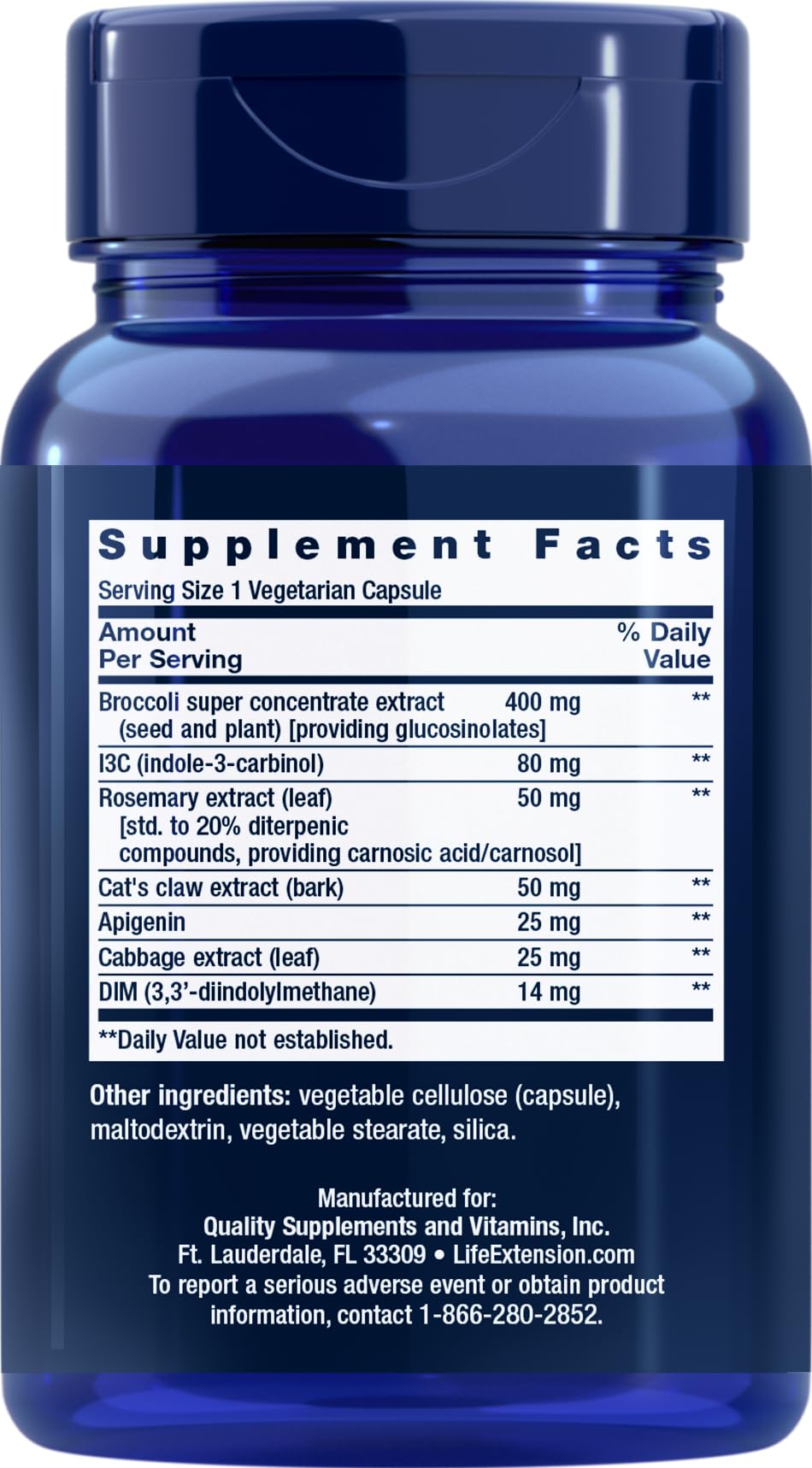 Life Extension Cruciferous Vegetable Extract Blend, 90 Vegetarian Capsules