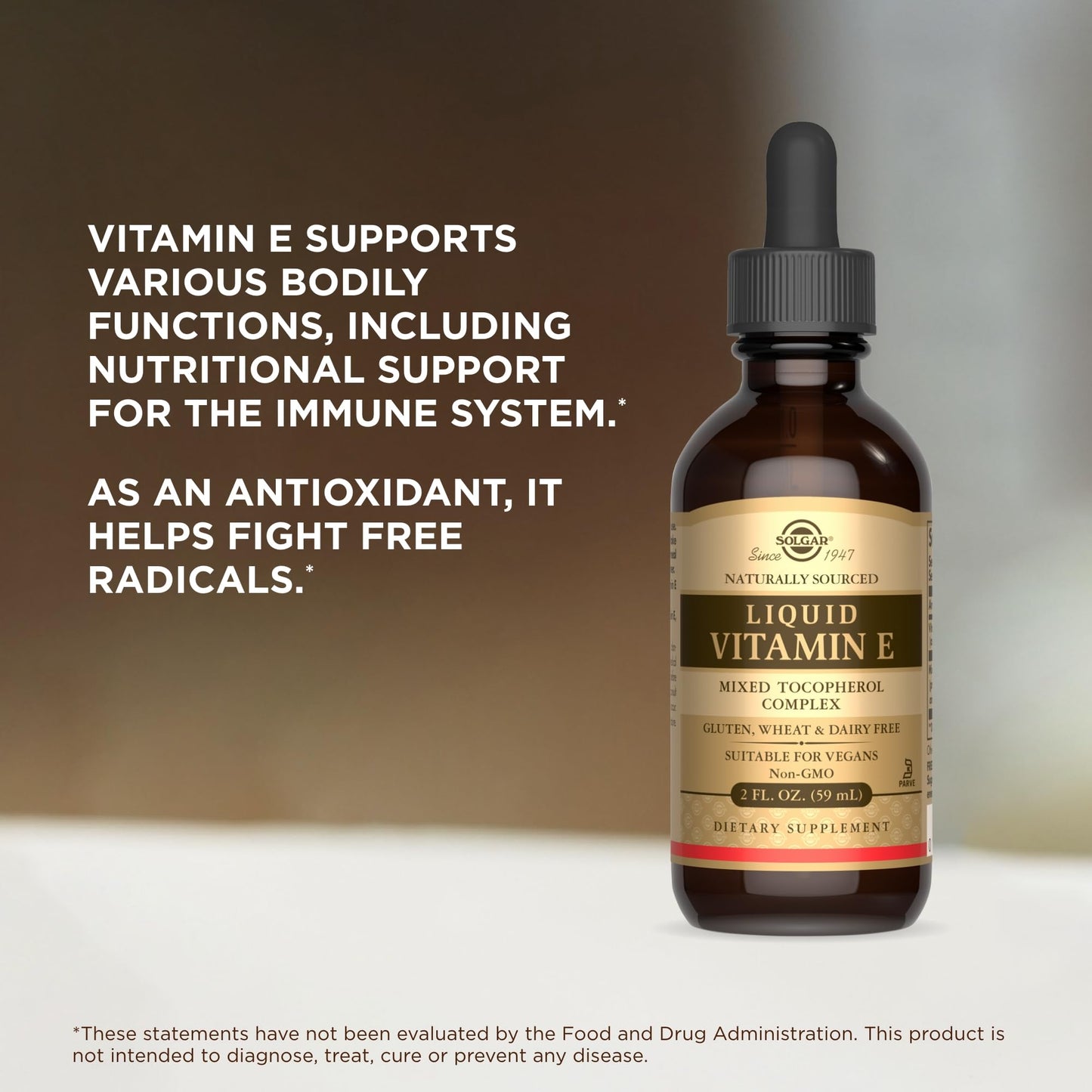Solgar Liquid Vitamin E (with Dropper), 2 Fl Oz - Overall Health
