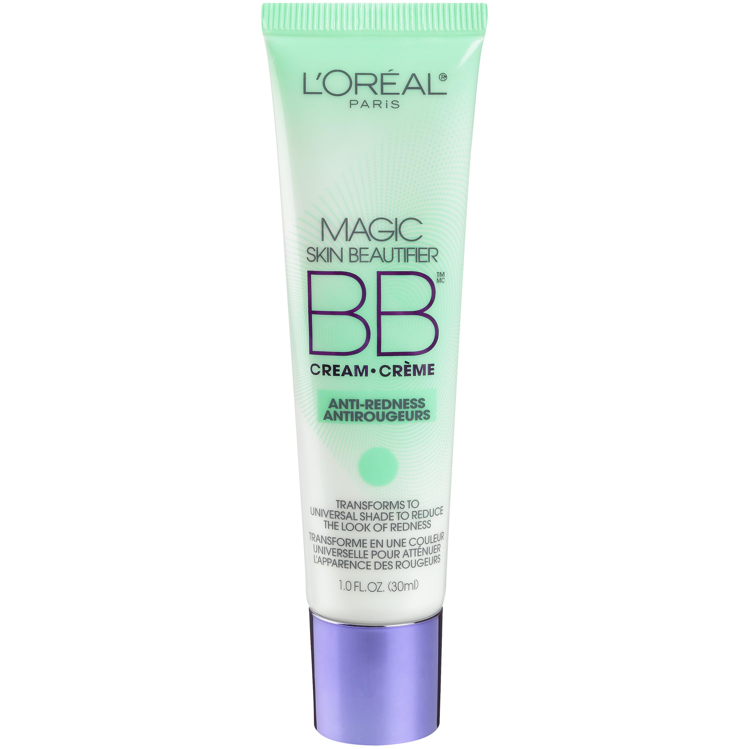 L'Oreal Paris Magic BB Cream, Hydrating Skin Beautifier & Color Changing Foundation, Light Coverage, Anti-Redness, 1 fl oz.