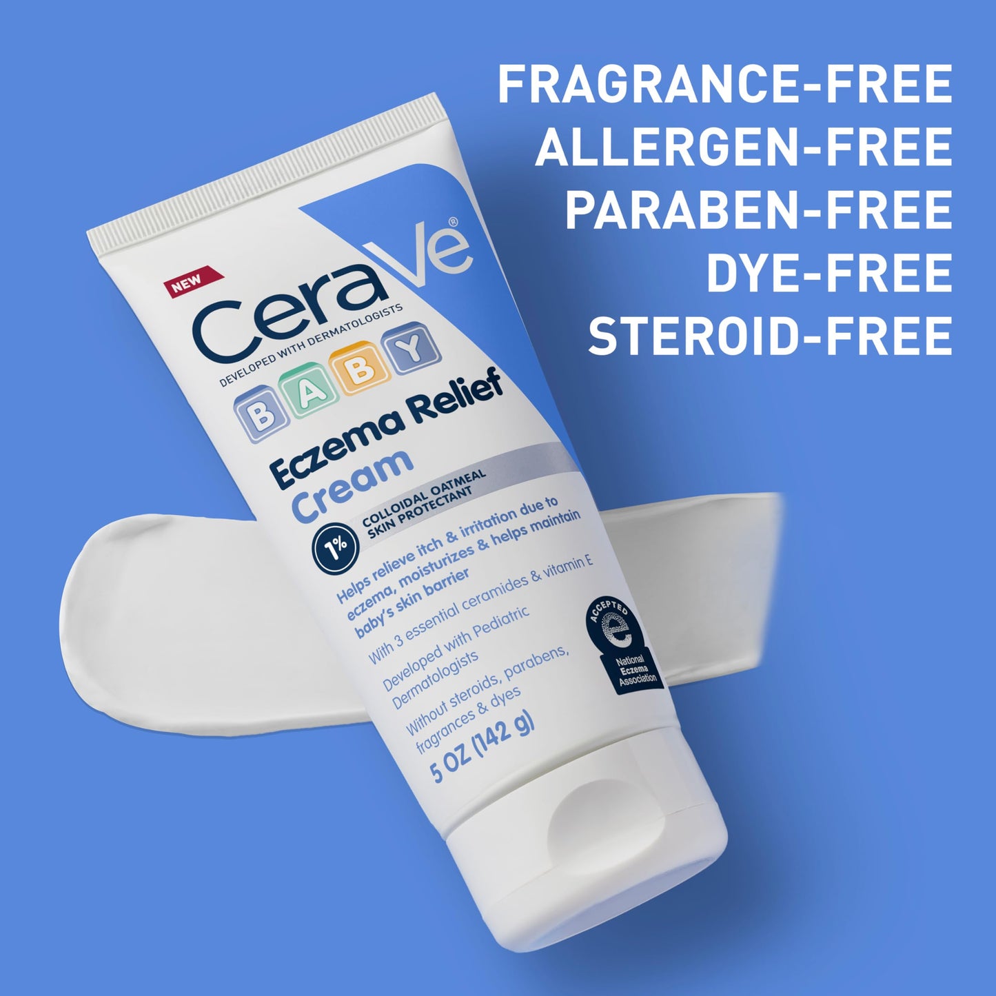 CeraVe Baby Eczema Relief Cream with 1% Colloidal Oatmeal & Vitamin E, 5oz
