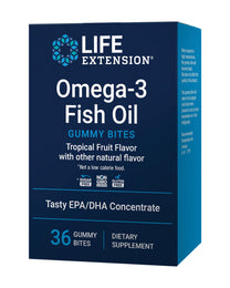 Life Extension Omega-3 Fish Oil Gummy Bites, EPA DHA, 36 Gummy Bites
