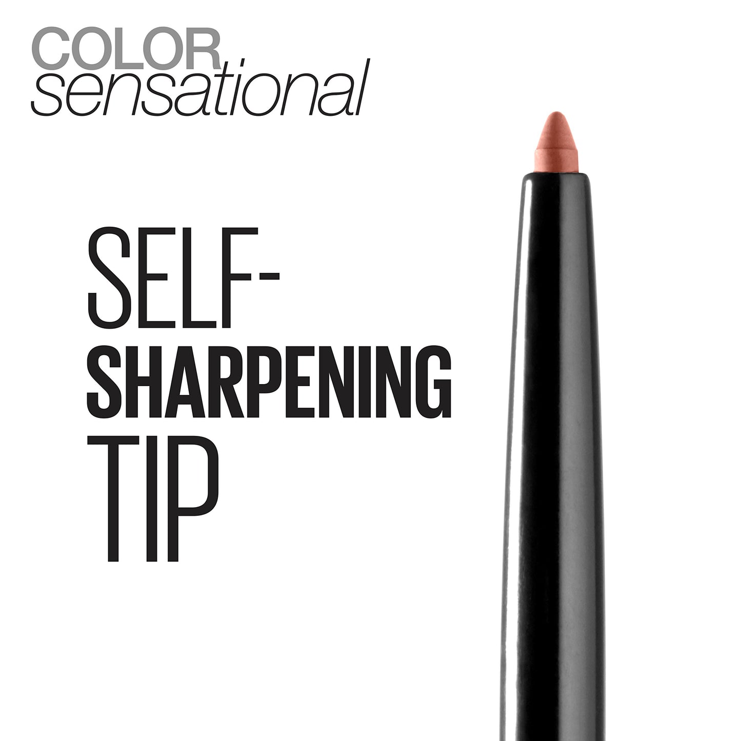 Maybelline Color Sensational Shaping Lip Liner with Self-Sharpening Tip, Beige Babe, Nude, 1 Count