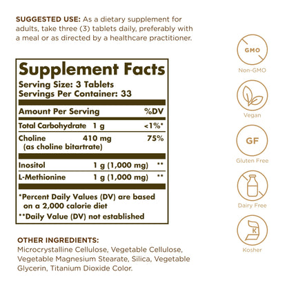Lipotropic Factors Solgar 100 Tabs