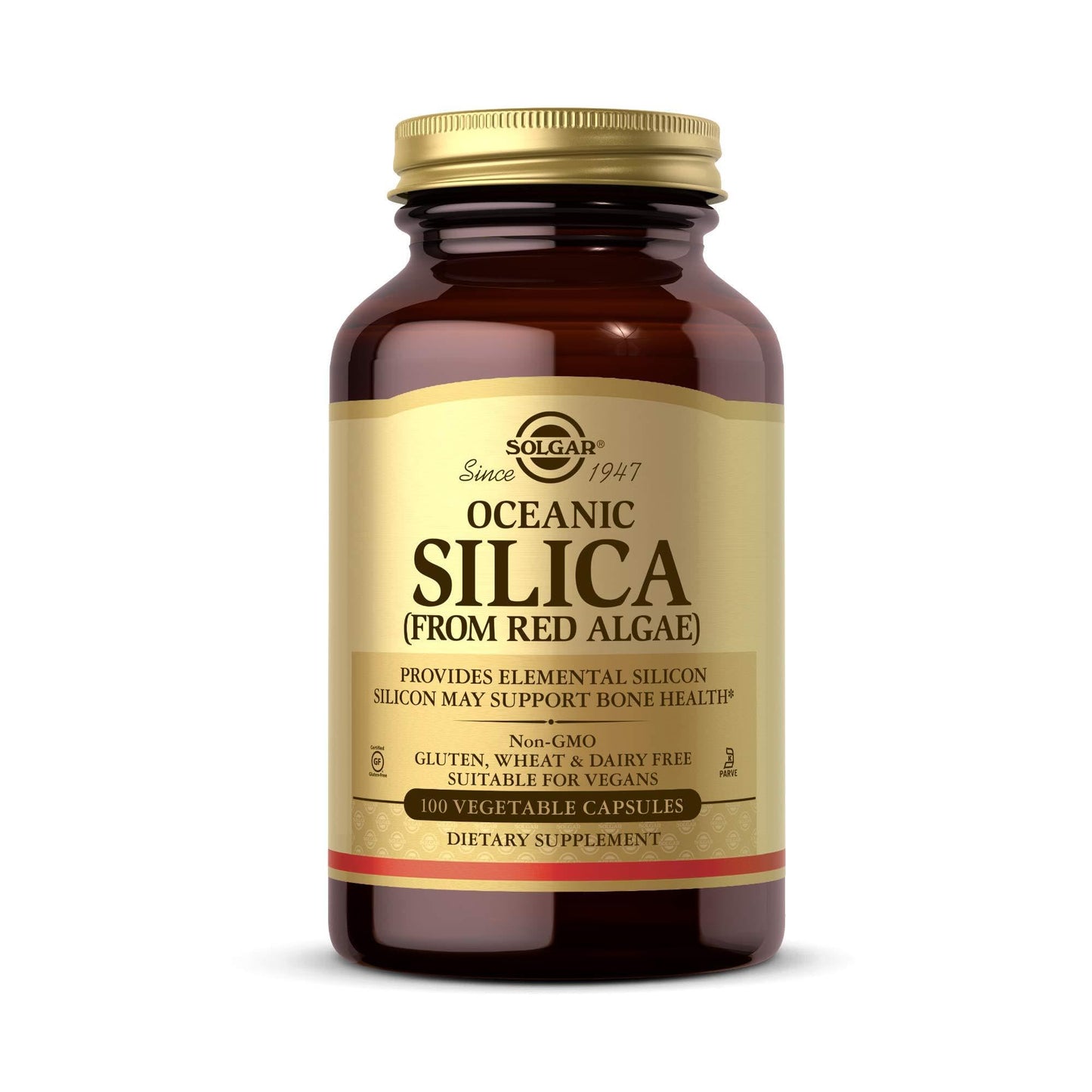 Solgar Oceanic Silica from Red Algae 25 mg, 100 Vegetable Capsules