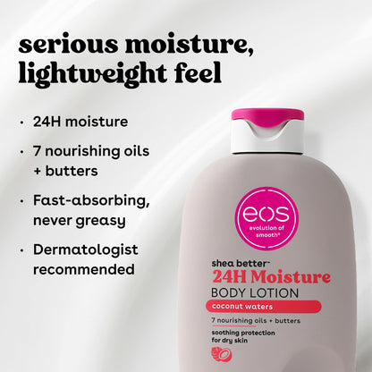 eos Shea Better Body Lotion- Coconut Waters, Natural Shea Butter, 16 fl oz