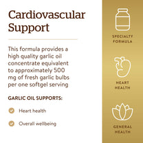 Solgar Garlic Oil Perles, 250 Softgels - Natural Cardiovascular Support