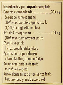 Solgar Ashwagandha Root Extract - 60 Vegetable Capsules - Standardized Full Potency (SFP) - Non-GMO, Vegan, Gluten & Dairy Free, Kosher - 60 Servings