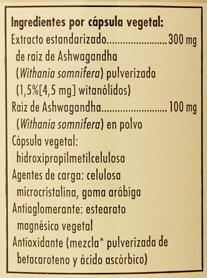 Solgar Ashwagandha Root Extract - 60 Vegetable Capsules - Standardized Full Potency (SFP) - Non-GMO, Vegan, Gluten & Dairy Free, Kosher - 60 Servings